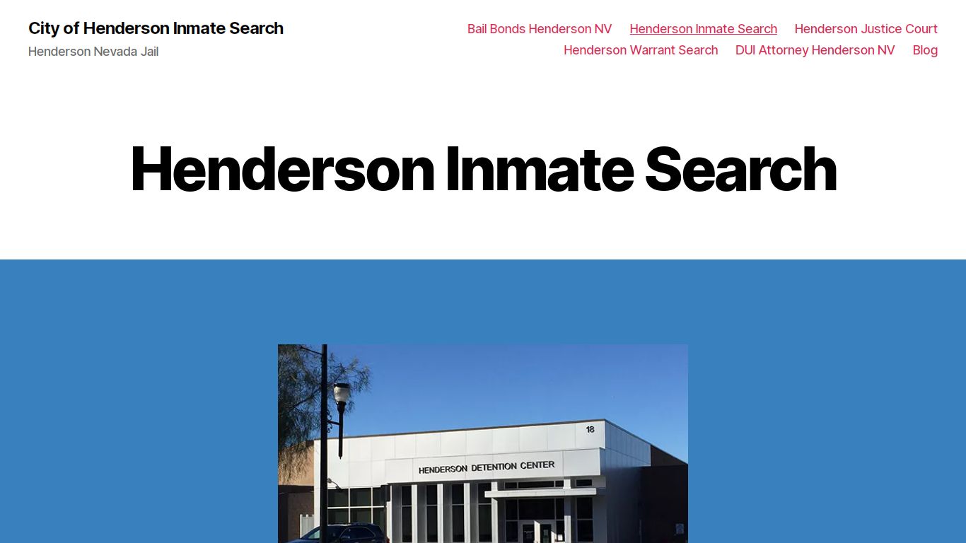 Henderson Inmate Search - City of Henderson Inmate Search