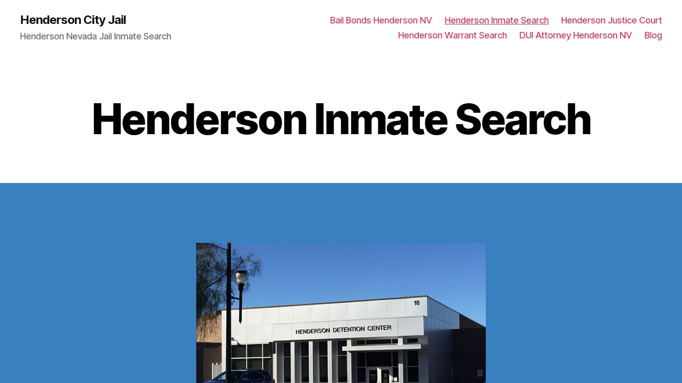 Henderson Inmate Search - Henderson City Jail