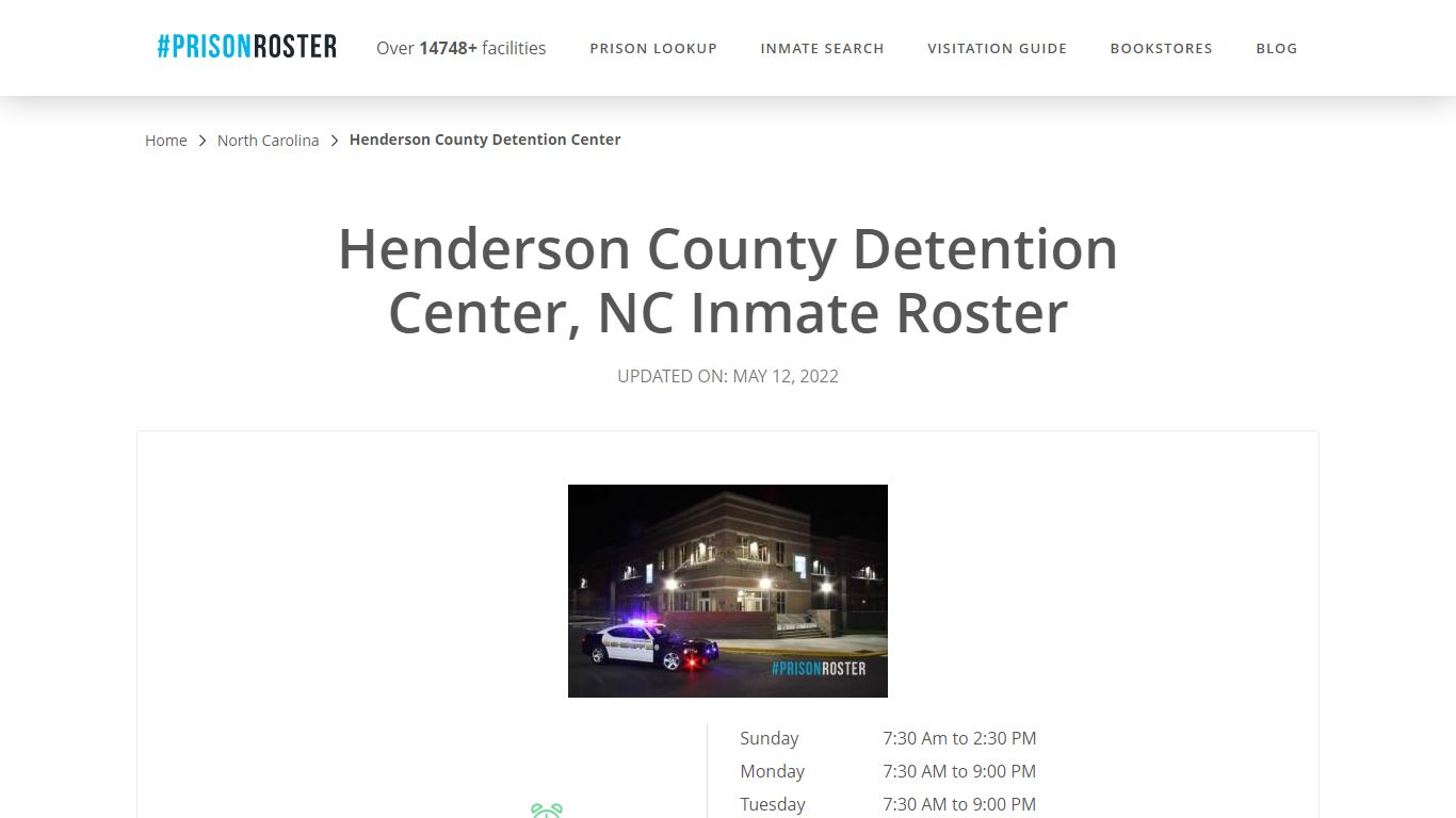 Henderson County Detention Center, NC Inmate Roster